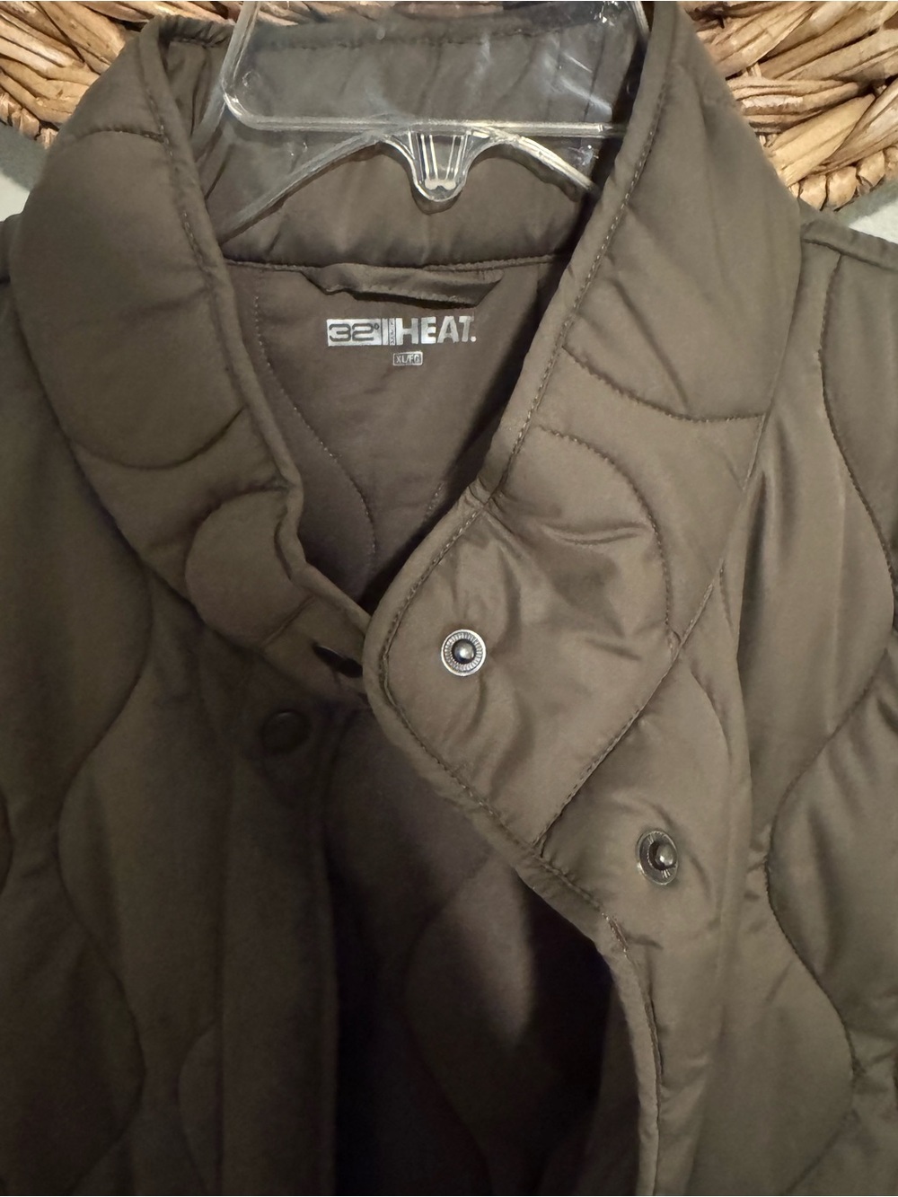 Women's Quilted vest in Olive Brown
